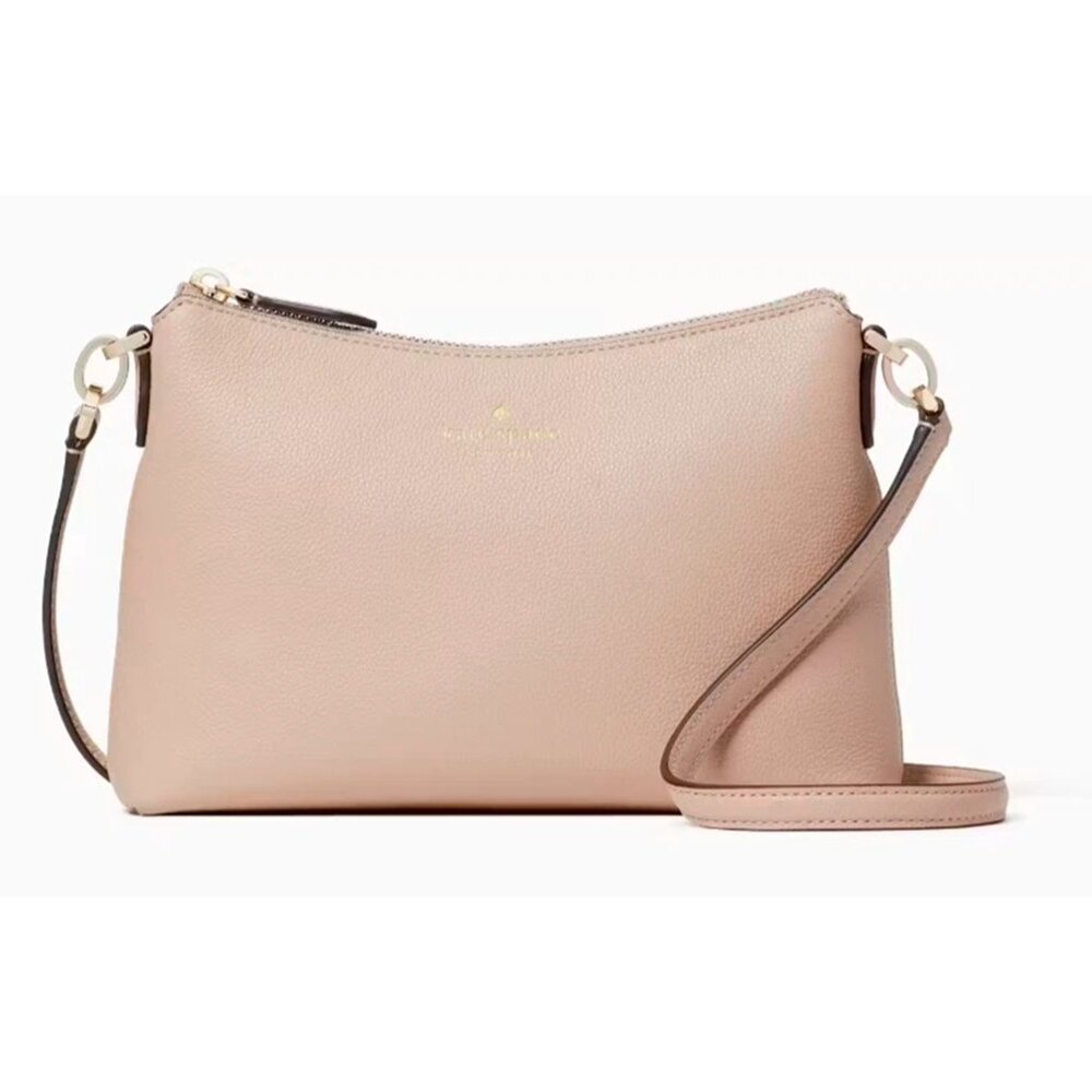 S Kate Spade Bailey Crossbody Bag Warm Beige Leather Purse K4651 NWT $299